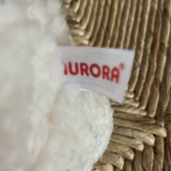 Aurora® Snuggly Ashford Bear™ Stuffed Animal Comforting Companion White - Picture 6 of 8